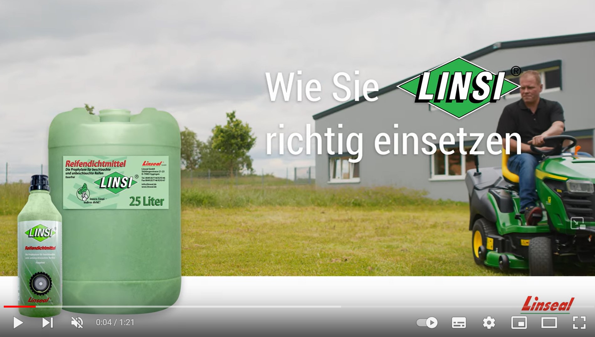 Linsi mit der 1 Liter Flasch befüllen