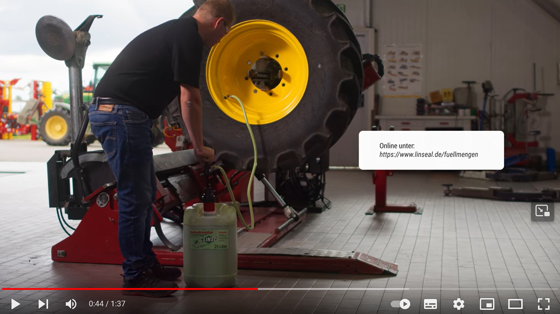 Linsi mit der Handpumpe befüllen